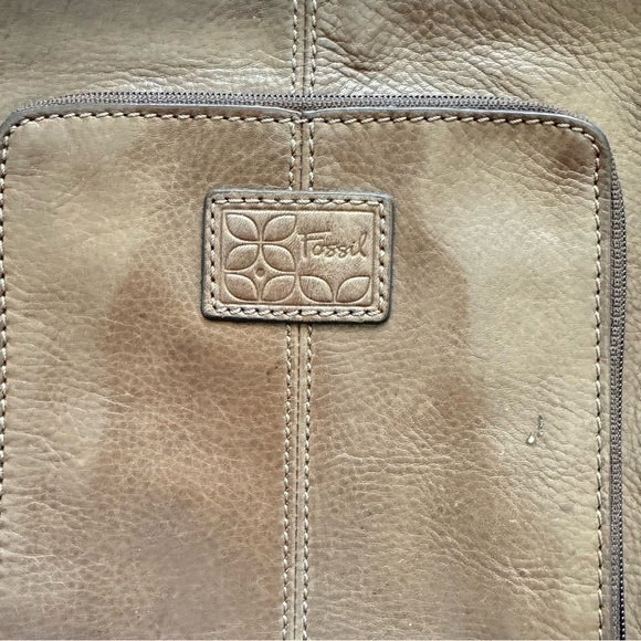 Fossil Y2K Brown Leather Crossbody Bag - Picture 4 of 15